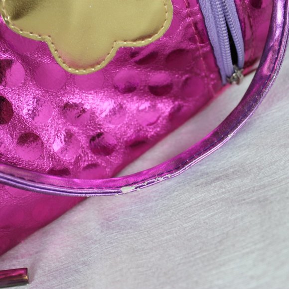 Battat Pucci Pups Carrier Yorkshire Terrier Pink Polka Dot Gold Flowers Zippers - Picture 15 of 16